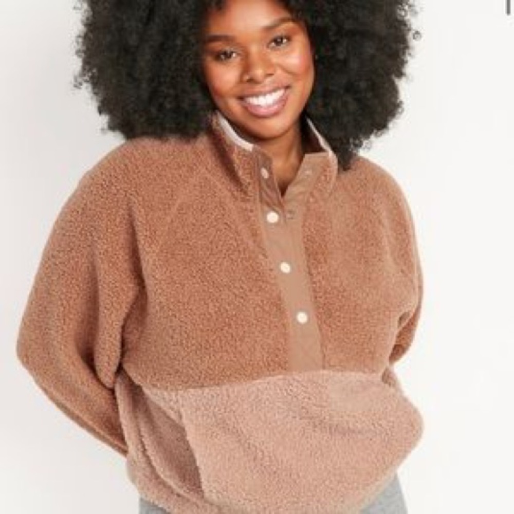 Two-Tone Sherpa Jacket Size Large